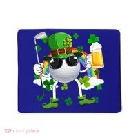 Leprechaun Golf Ball With Stick And Glass Of Beer Patricks Day Gift Mousepad thumb 0