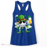 Leprechaun Golf Ball With Stick And Glass Of Beer Patricks Day Gift Women's Tank Top thumb 0