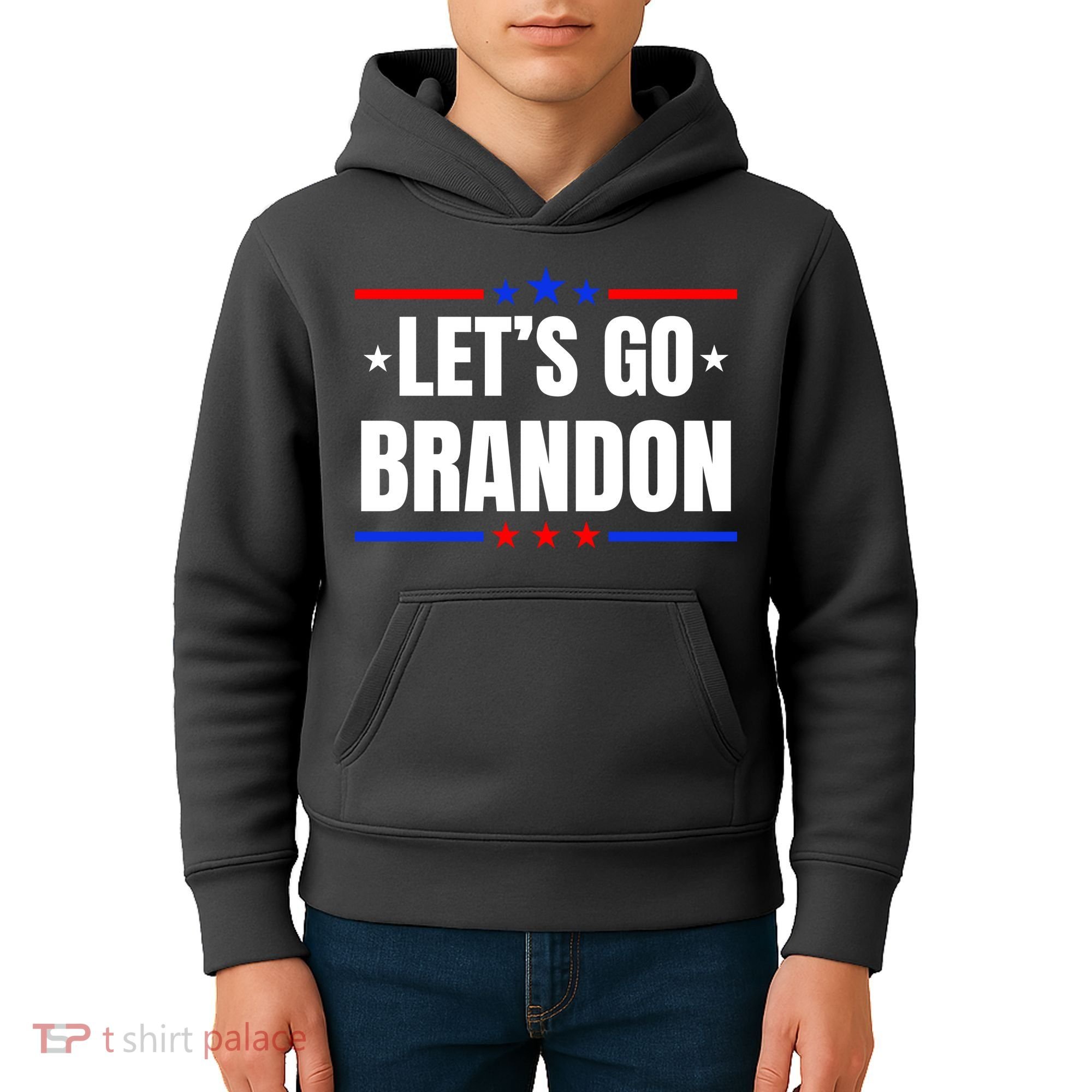 Lets Go Brandon Machado Stars And Strips LGB Kids Hoodie