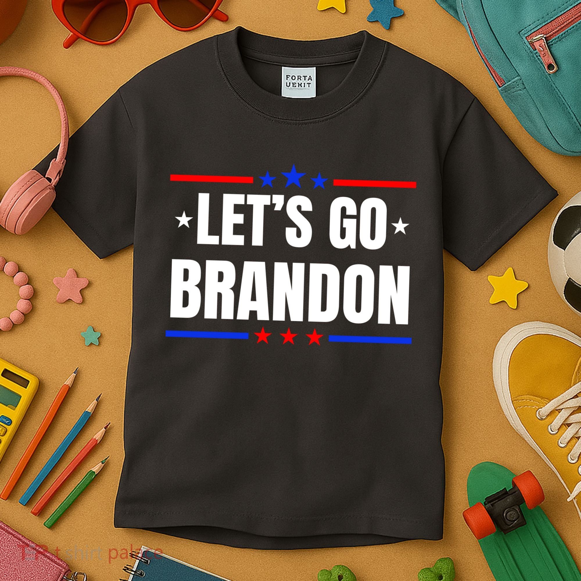 Lets Go Brandon Machado Stars And Strips LGB Kids T-Shirt