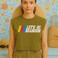 Let's Go Brandon Lets Go Brandon Lets Go Brandon Let's Go Brandon Garment-Dyed Women's Muscle Tee thumb 4