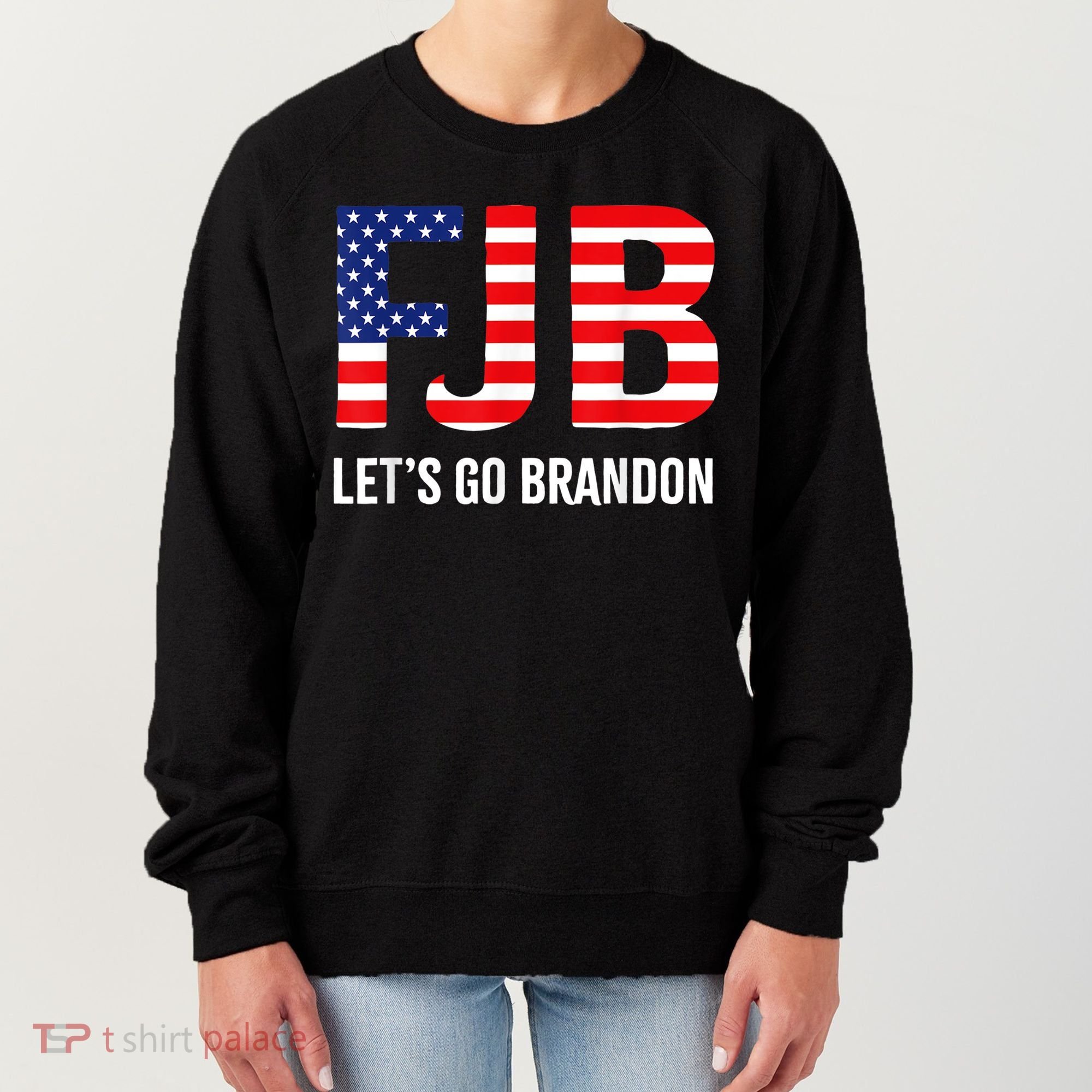 Let’s Go Brandon Conservative US Flag Gift Women's Sweatshirt