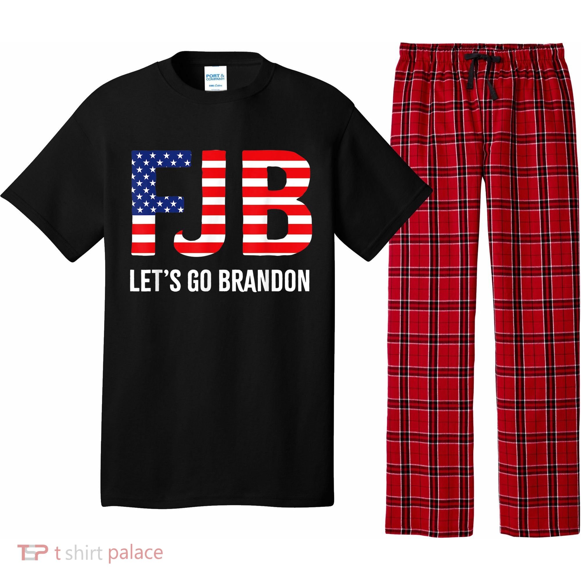 Let’s Go Brandon Conservative US Flag Gift Pajama Set