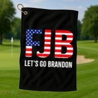 Let’s Go Brandon Conservative US Flag Gift Golf Towel thumb 1