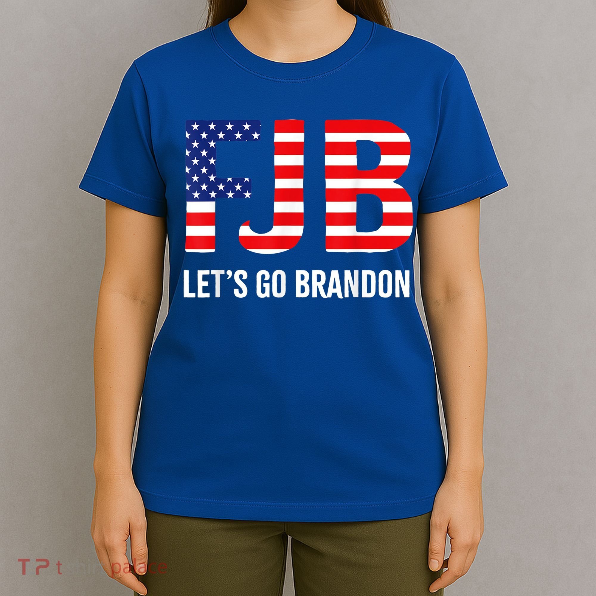 Let’s Go Brandon Conservative US Flag Gift T-Shirt