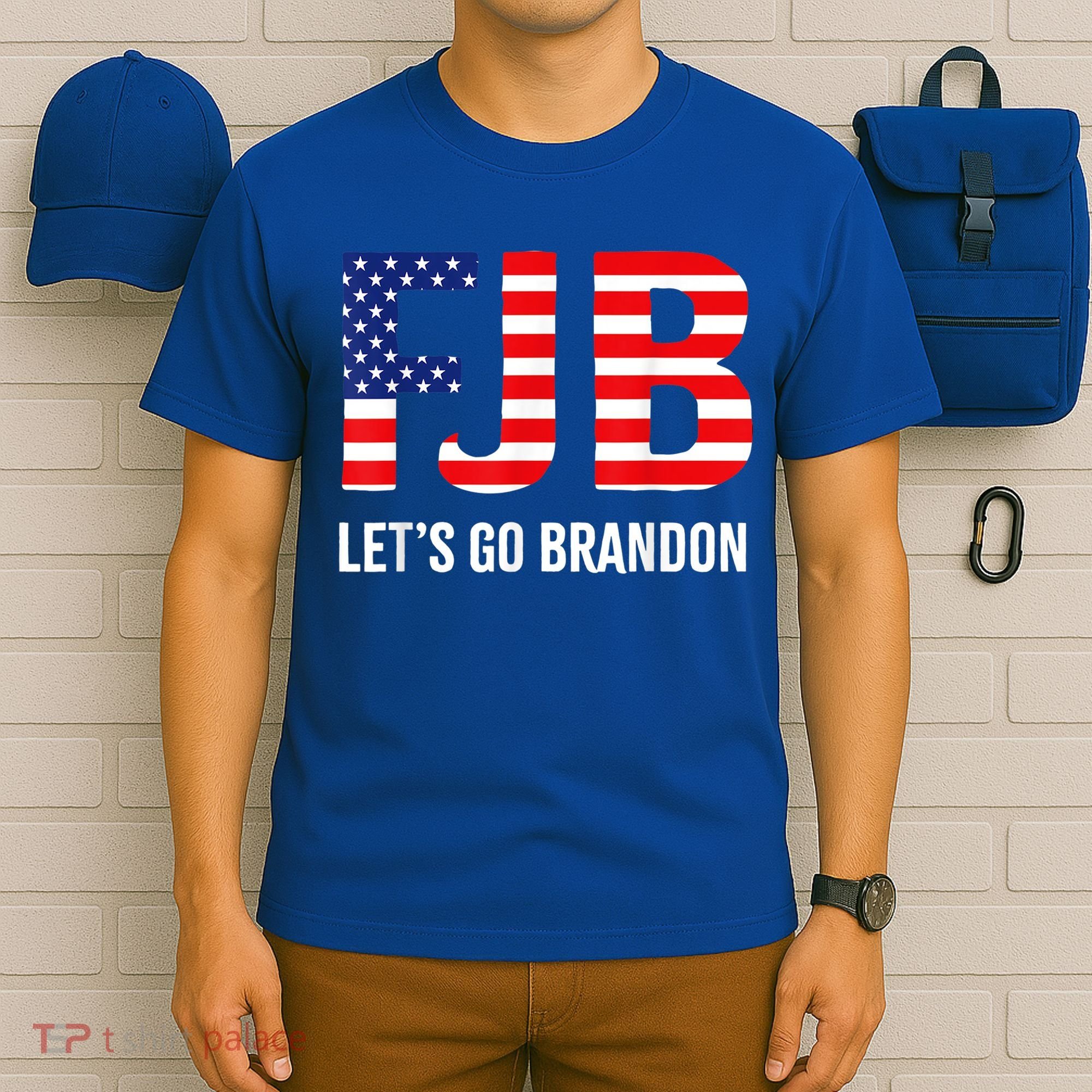 Let’s Go Brandon Conservative US Flag Gift T-Shirt