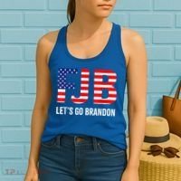 Let’s Go Brandon Conservative US Flag Gift Women's Tank Top thumb 2