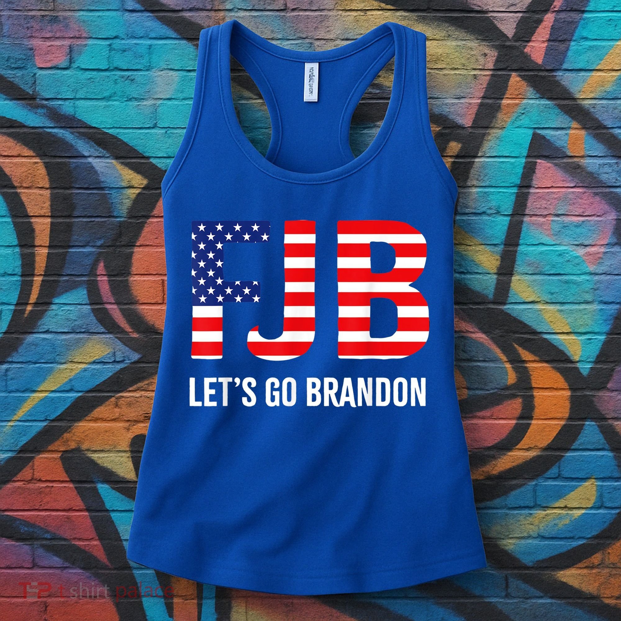 Let’s Go Brandon Conservative US Flag Gift Women's Tank Top