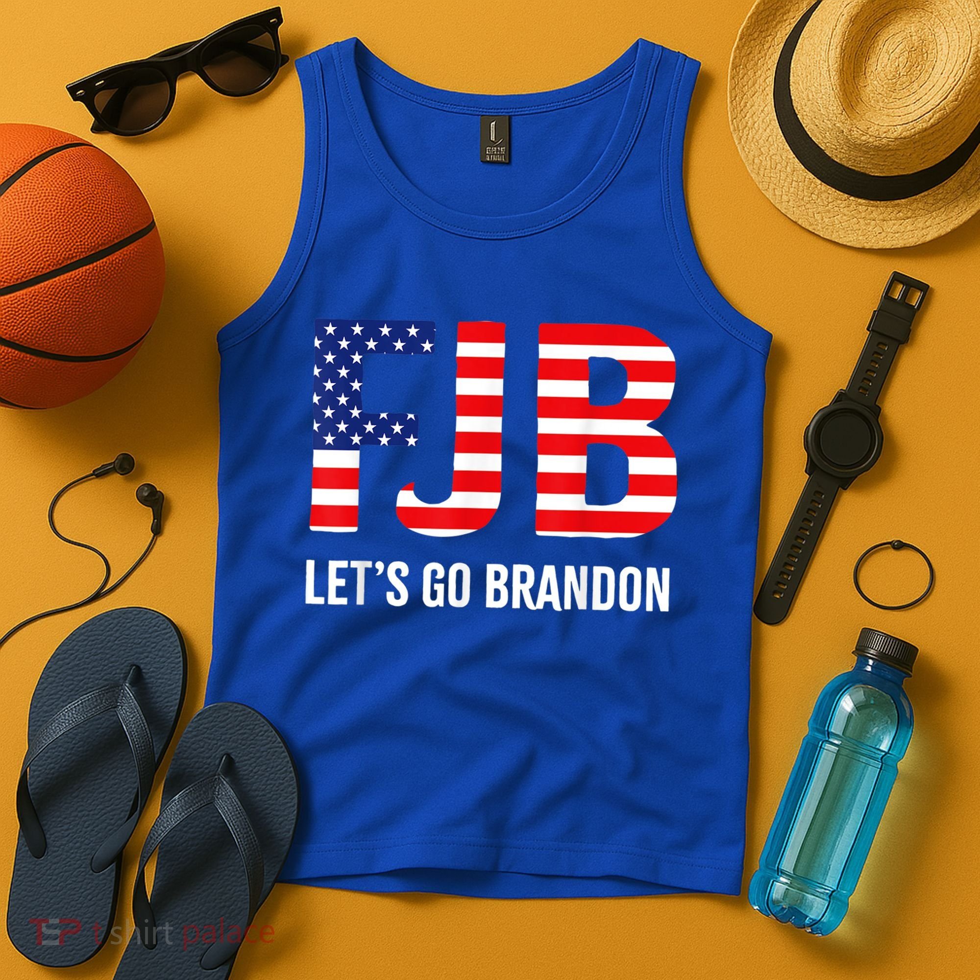 Let’s Go Brandon Conservative US Flag Gift Tank Top
