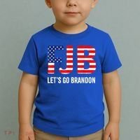 Let’s Go Brandon Conservative US Flag Gift Toddler T-Shirt thumb 2