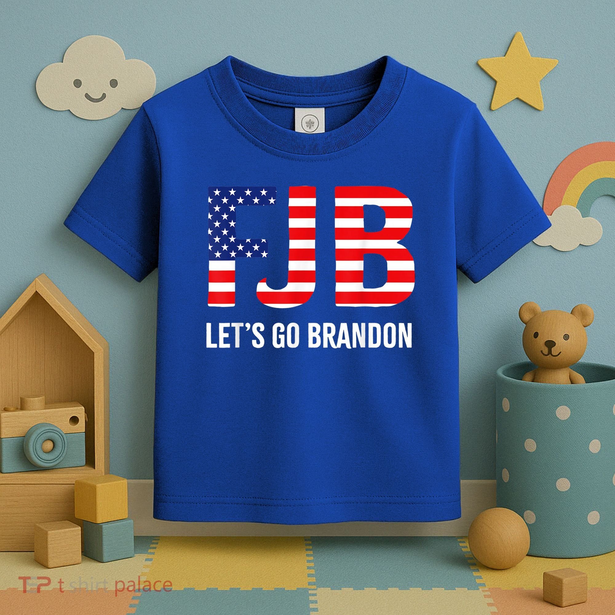 Let’s Go Brandon Conservative US Flag Gift Toddler T-Shirt
