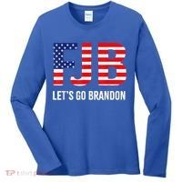 Let’s Go Brandon Conservative US Flag Gift Women's Long Sleeve Shirt thumb 0