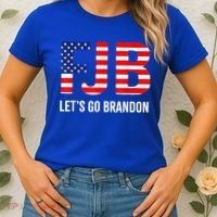 Let’s Go Brandon Conservative US Flag Gift Women's T-Shirt thumb 2