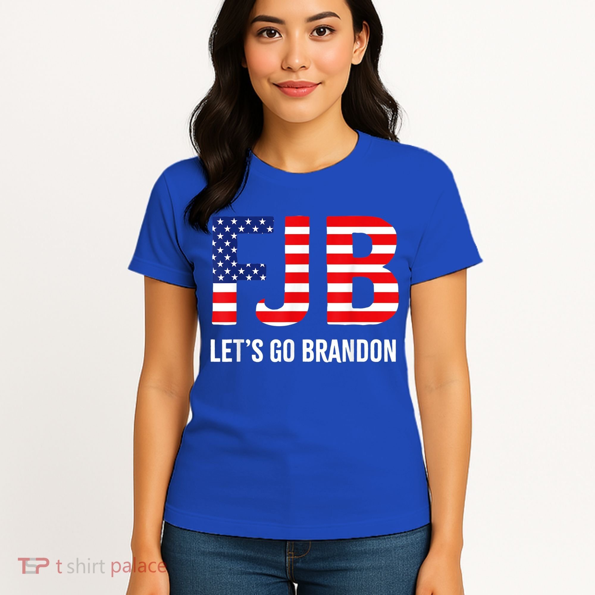 Let’s Go Brandon Conservative US Flag Gift Women's T-Shirt