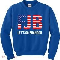 Let’s Go Brandon Conservative US Flag Gift Kids Sweatshirt thumb 0