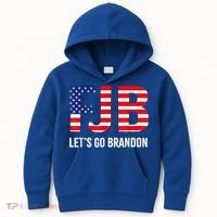 Let’s Go Brandon Conservative US Flag Gift Kids Hoodie thumb 0