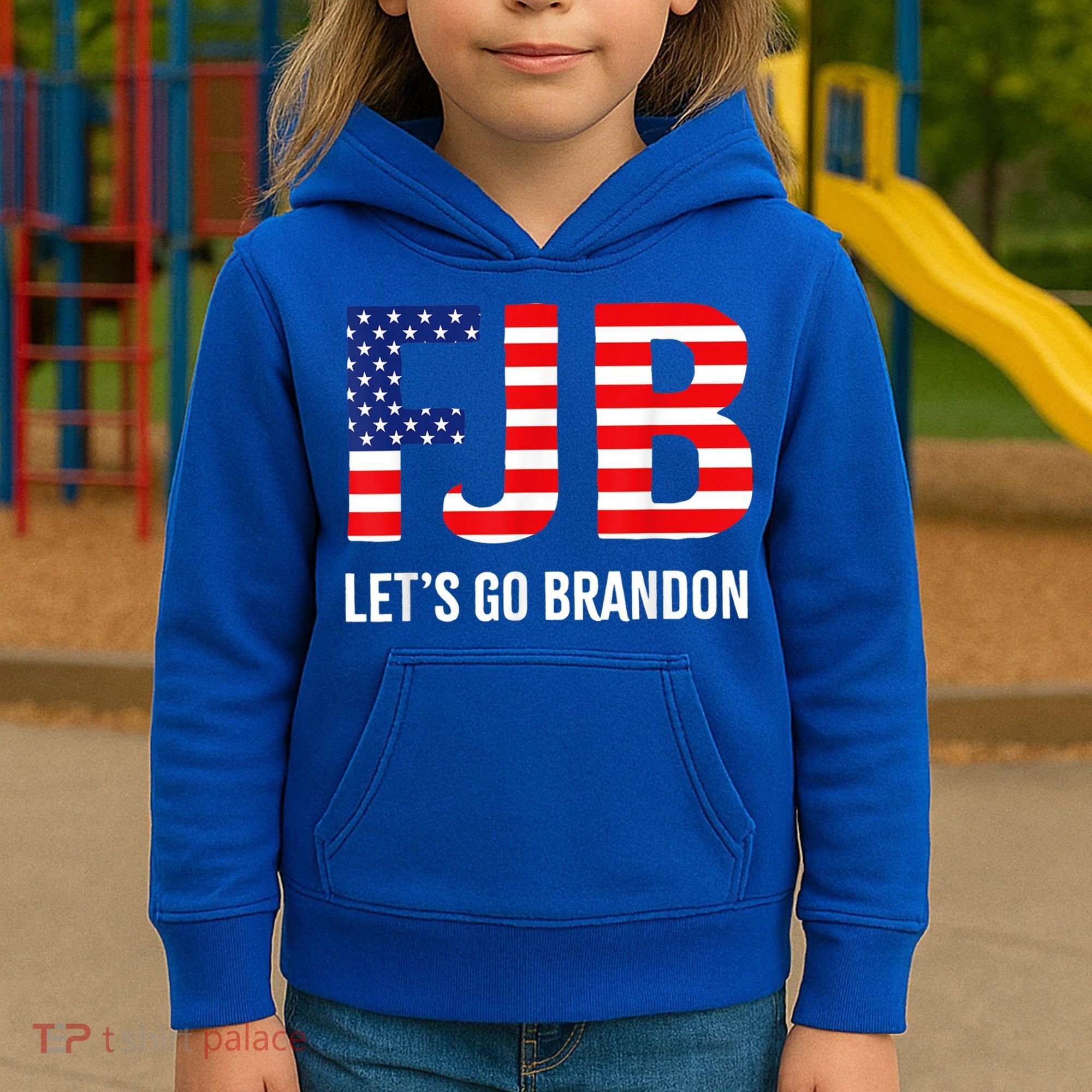 Let’s Go Brandon Conservative US Flag Gift Kids Hoodie