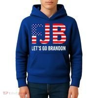 Let’s Go Brandon Conservative US Flag Gift Kids Hoodie thumb 4