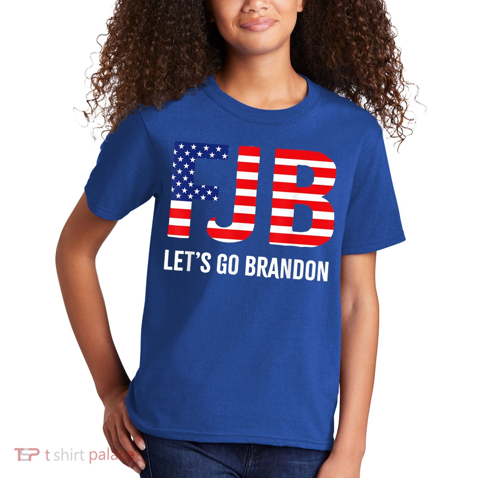 Let’s Go Brandon Conservative US Flag Gift Kids T-Shirt