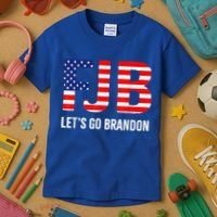 Let’s Go Brandon Conservative US Flag Gift Kids T-Shirt thumb 3