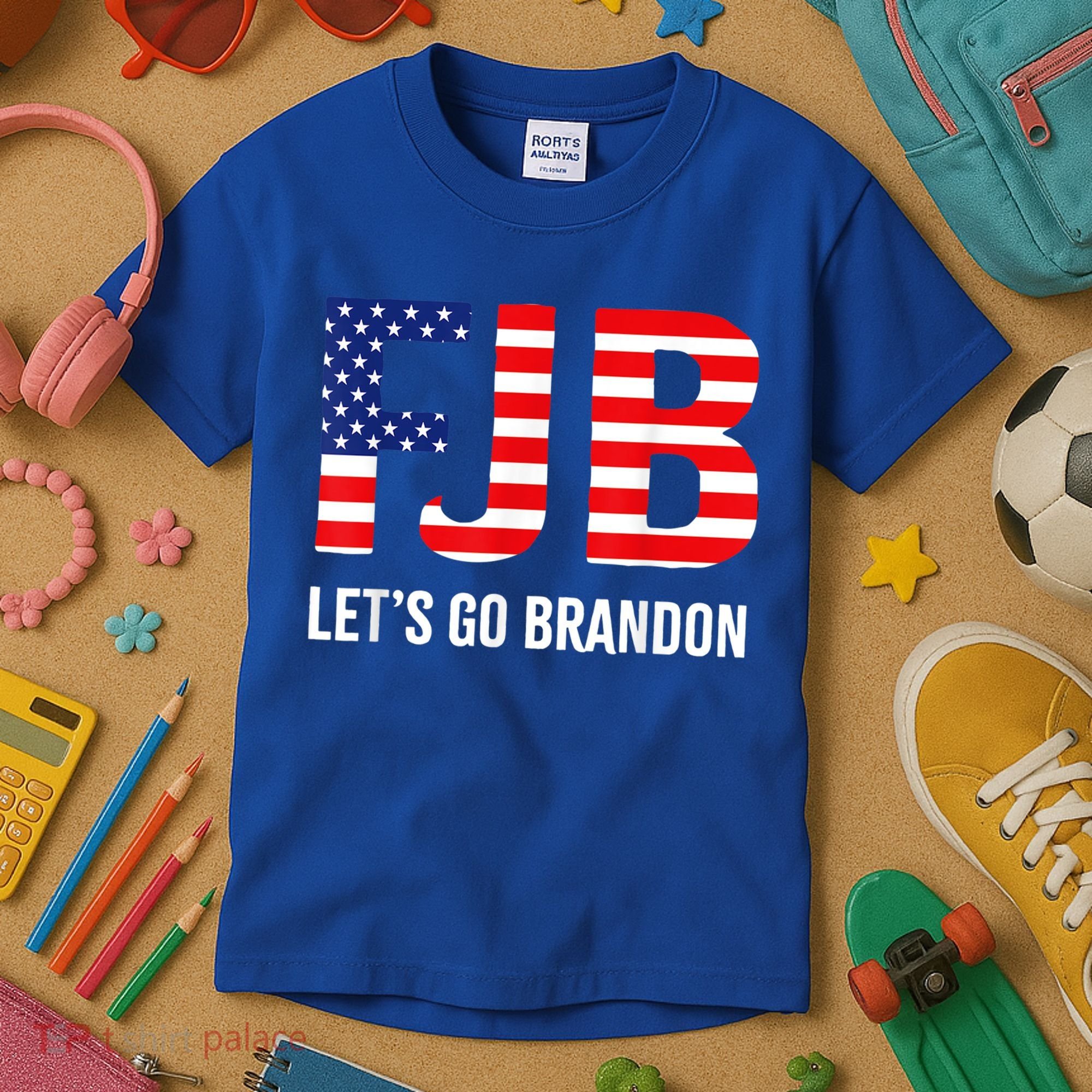 Let’s Go Brandon Conservative US Flag Gift Kids T-Shirt