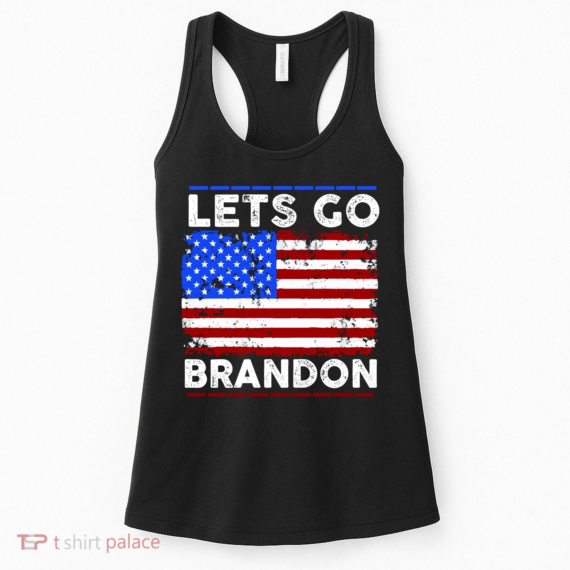 Lets Go Brandon USA Flag LGB United States Women's Tank Top