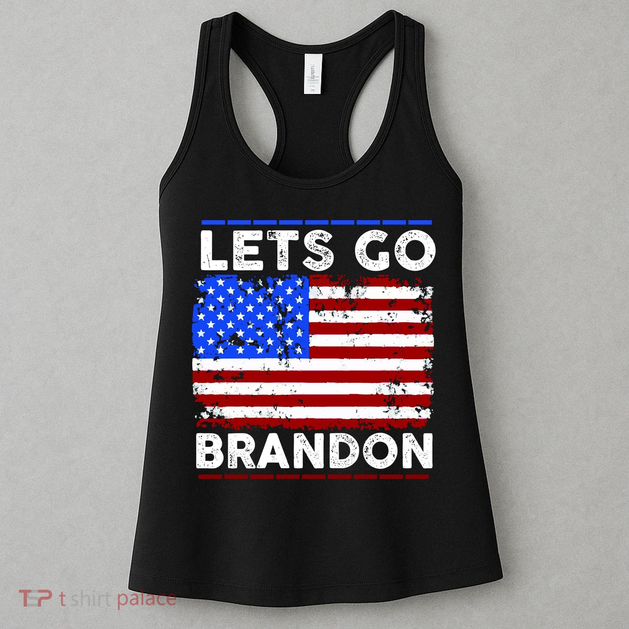 Lets Go Brandon USA Flag LGB United States Women's Tank Top