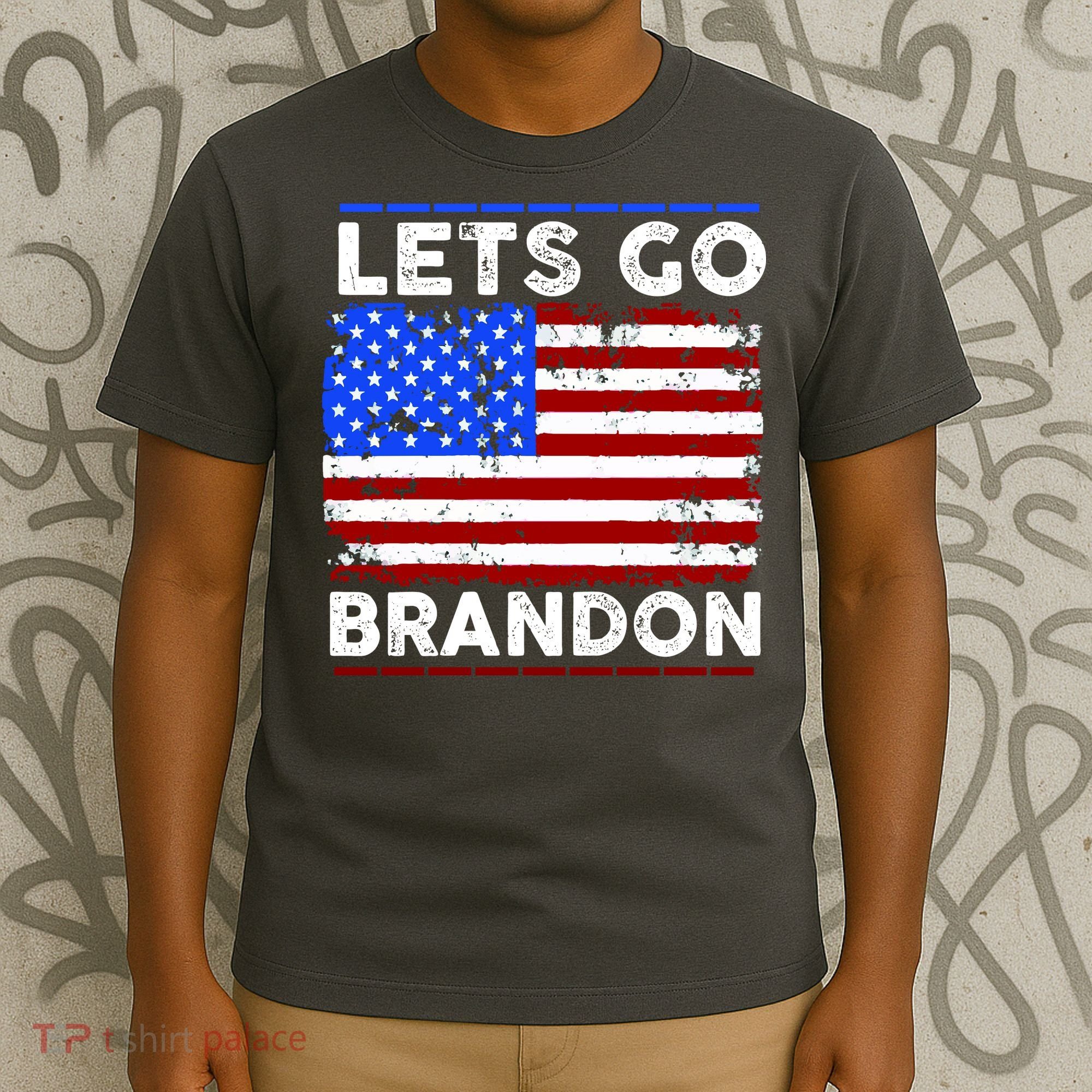 Lets Go Brandon USA Flag LGB United States T-Shirt