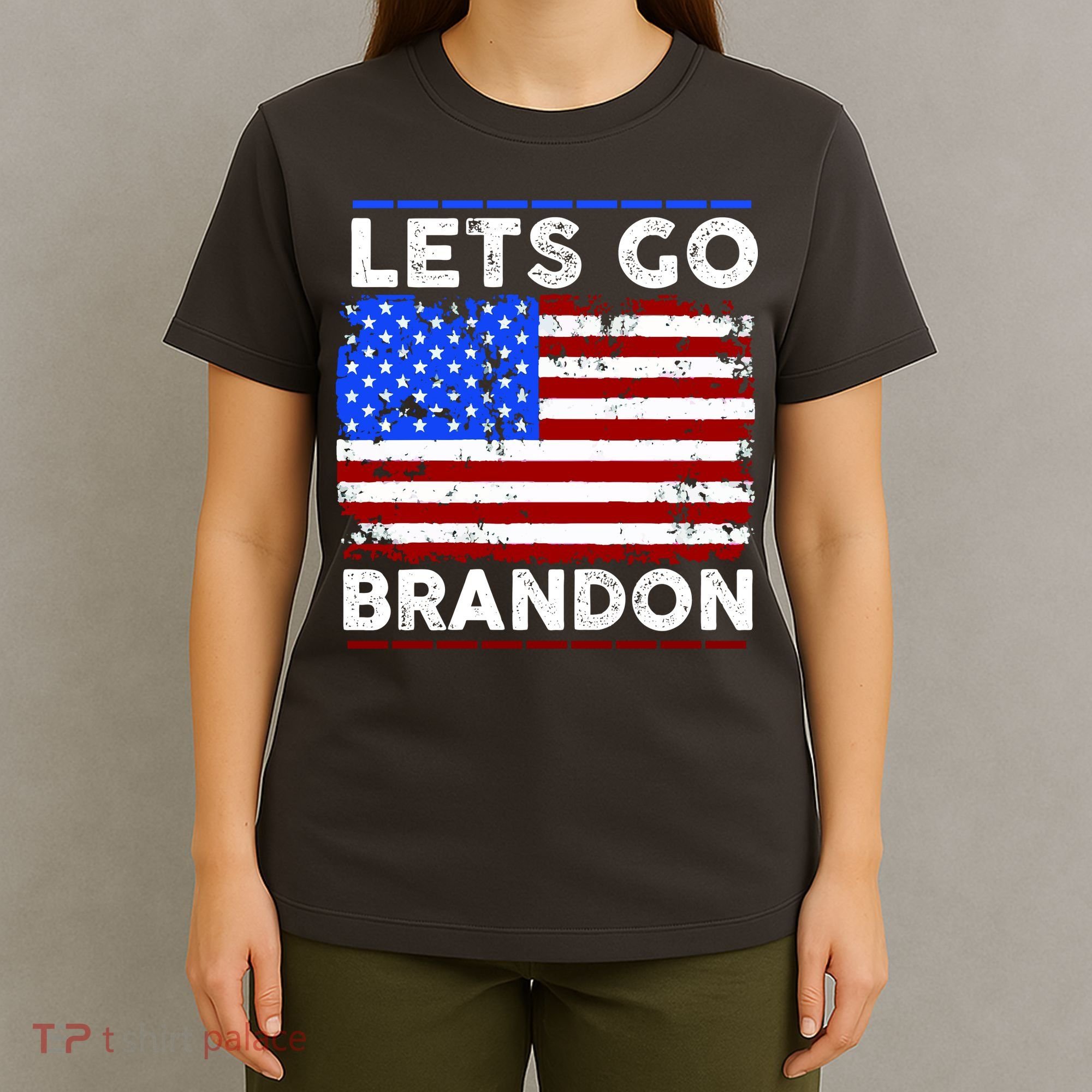 Lets Go Brandon USA Flag LGB United States T-Shirt