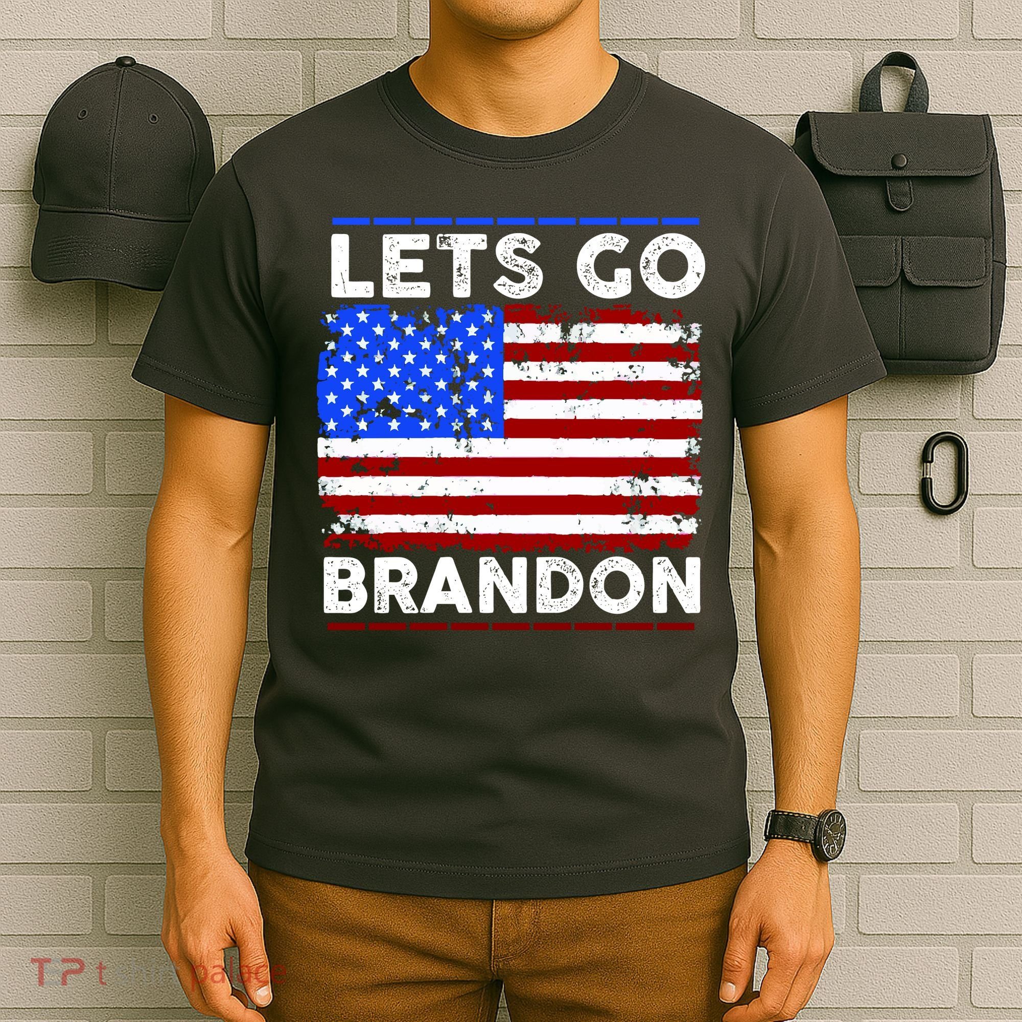 Lets Go Brandon USA Flag LGB United States T-Shirt
