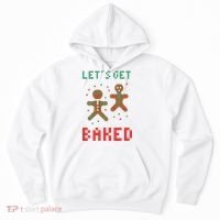 Let's Get Baked Gingerbread Cookie Funny Christmas Hoodie thumb 0