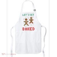 Let's Get Baked Gingerbread Cookie Funny Christmas Apron thumb 0