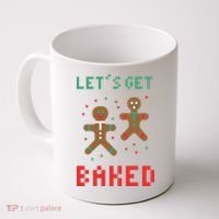 Let's Get Baked Gingerbread Cookie Funny Christmas Coffee Mug thumb 0