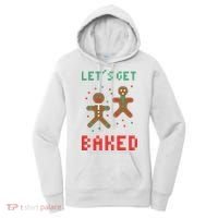 Let's Get Baked Gingerbread Cookie Funny Christmas Women's Hoodie thumb 0