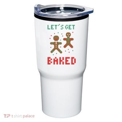 Let's Get Baked Gingerbread Cookie Funny Christmas Tumbler