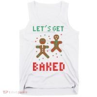 Let's Get Baked Gingerbread Cookie Funny Christmas Tank Top thumb 0