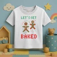Let's Get Baked Gingerbread Cookie Funny Christmas Toddler T-Shirt thumb 3