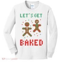 Let's Get Baked Gingerbread Cookie Funny Christmas Kids Long Sleeve Shirt thumb 0