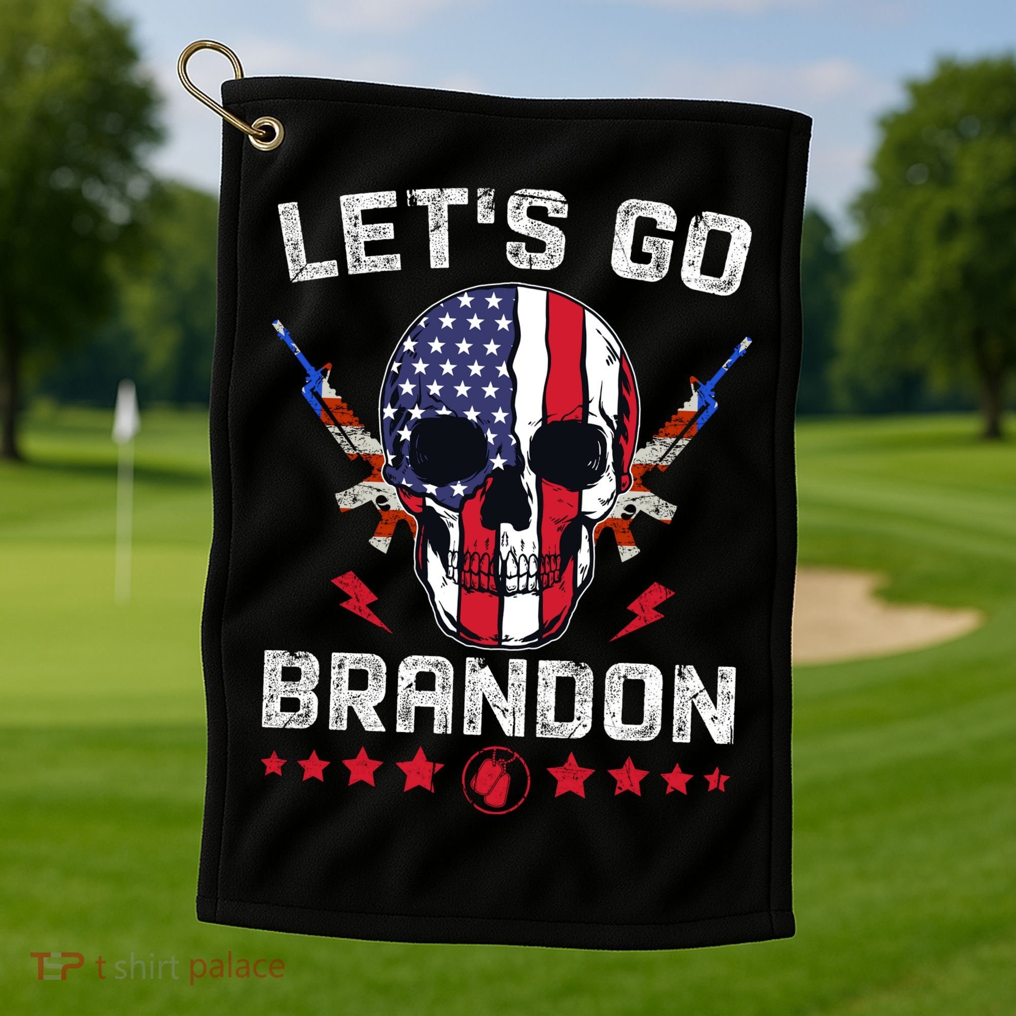 Let's Go Brandon 4th Of July Golf Towel