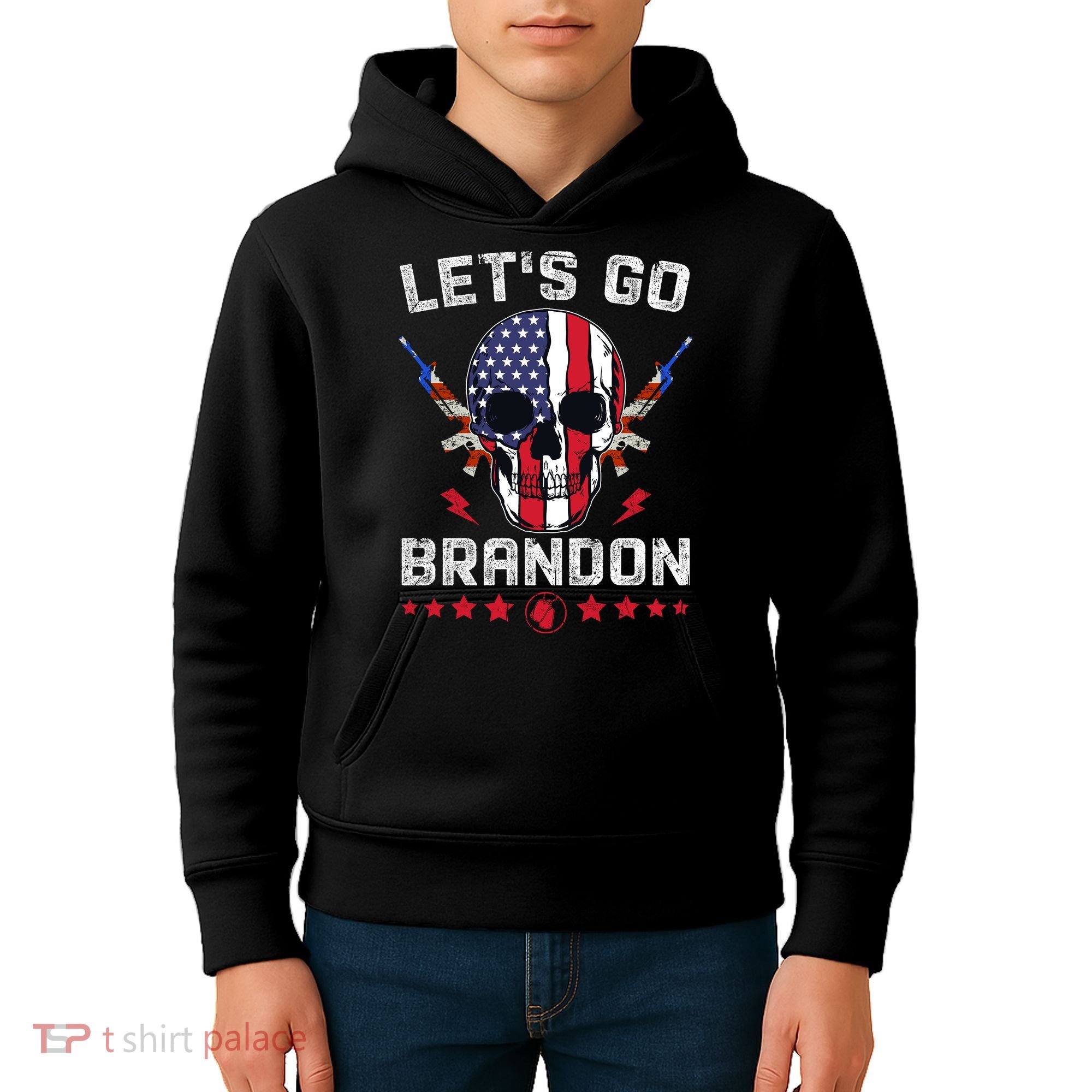 Let's Go Brandon 4th Of July Kids Hoodie