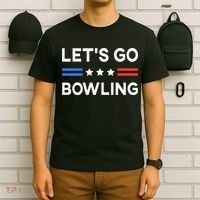 Lets Go Bowling Conservative US Flag Bowler Lucky Bowling T-Shirt thumb 6