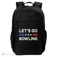 Lets Go Bowling Conservative US Flag Bowler Lucky Bowling Backpack thumb 0