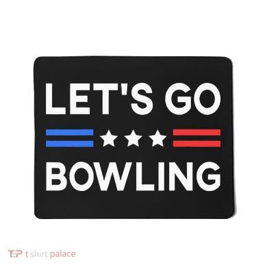 Lets Go Bowling Conservative US Flag Bowler Lucky Bowling Mousepad