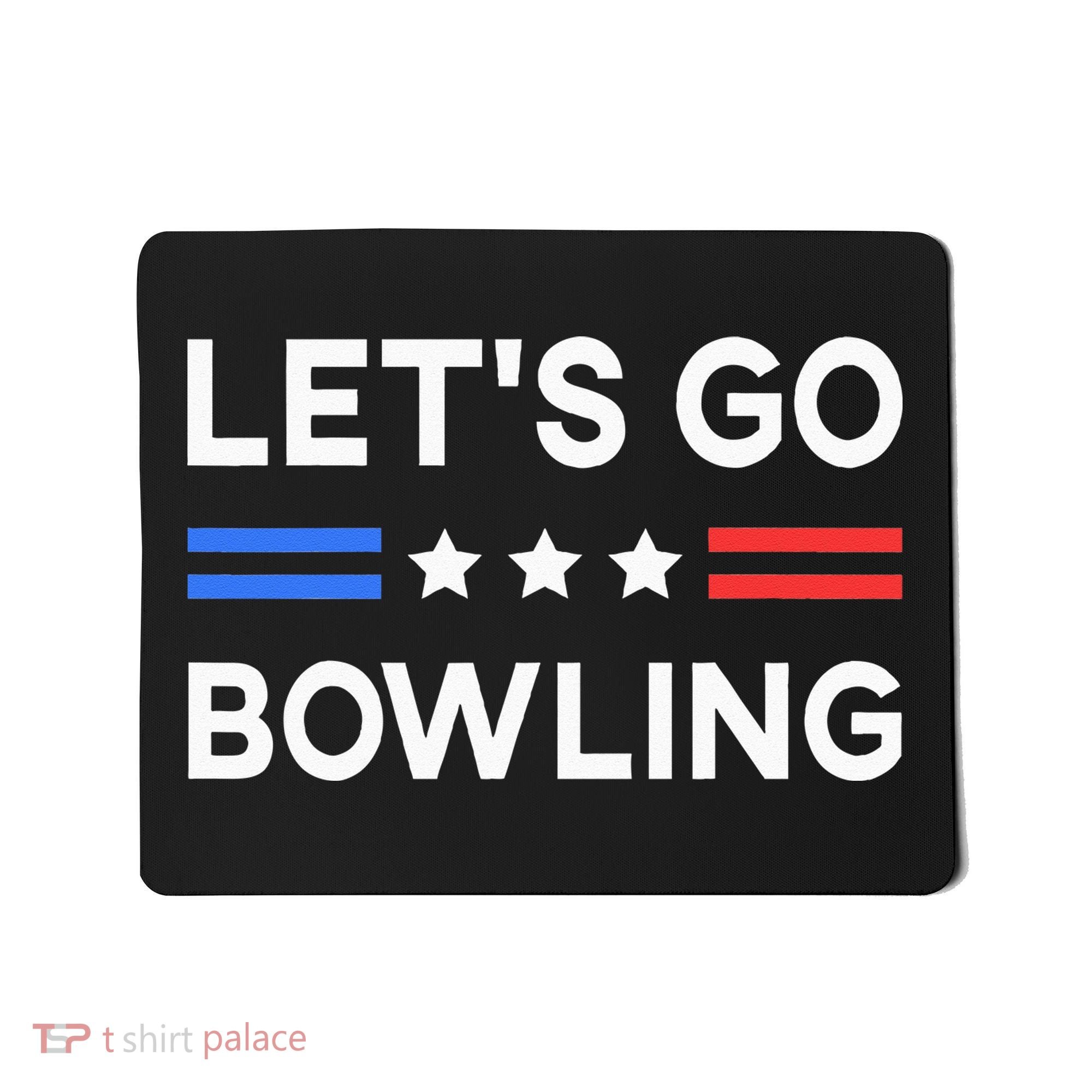 Lets Go Bowling Conservative US Flag Bowler Lucky Bowling Mousepad