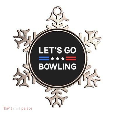 Lets Go Bowling Conservative US Flag Bowler Lucky Bowling Ornament