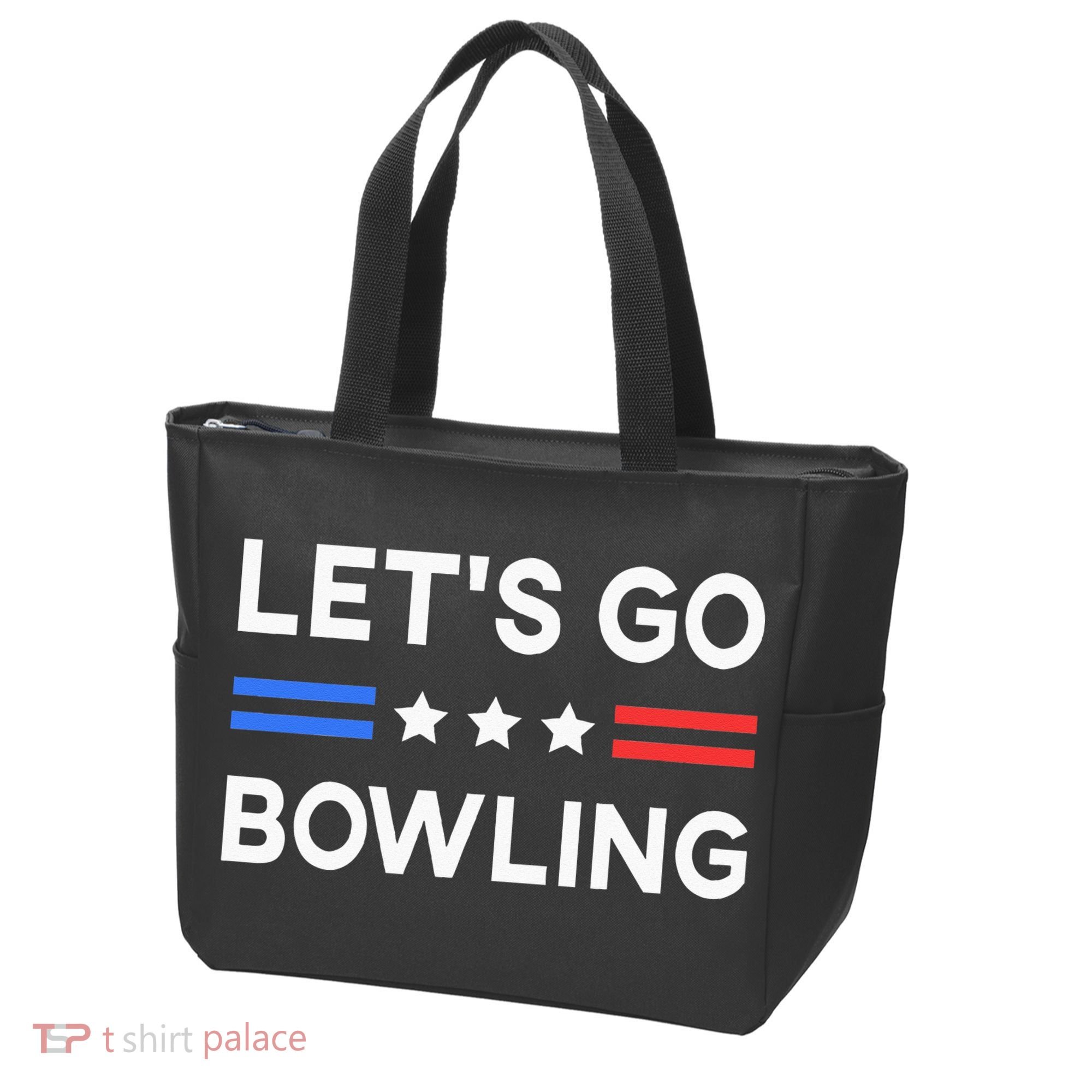 Lets Go Bowling Conservative US Flag Bowler Lucky Bowling Tote Bag