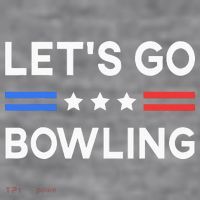 Lets Go Bowling Conservative US Flag Bowler Lucky Bowling Women's Racerback Cropped Tank thumb 2