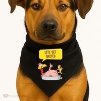 Lets Get Basted Funny Thanksgiving Turkey USA-Made Doggie Bandana thumb 1