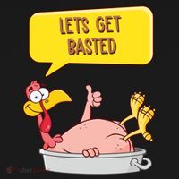Lets Get Basted Funny Thanksgiving Turkey Mousepad thumb 1