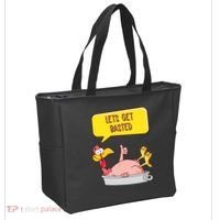 Lets Get Basted Funny Thanksgiving Turkey Tote Bag thumb 2